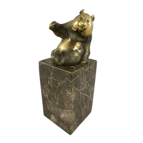 Antikas - Figura in bronzo di alta qualità, con base in marmo, patinata dorata, altezza 21 cm