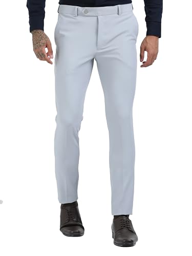 Image of Mc Henry Men's Techno Flex 2inch-Waist Expandable Wrinkle Free Slim Fit 4 Way Lycra for Elite and Luxurious Formal /Casual Trousers