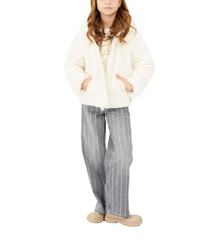 GUESS girls Grey Rigid Denim 90s Fit With Rhinestone