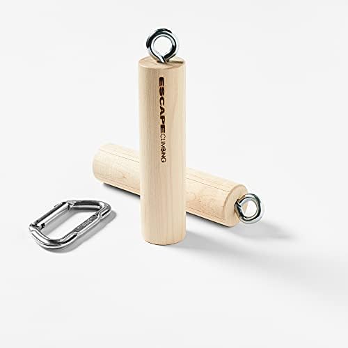 Escape Climbing Power Piston (Large Pair 2.25”) | Premium Wood Training Tool for Grip Strength | Full Upper Body and Core Workout | Rock Climbing | Bouldering | Two Pack