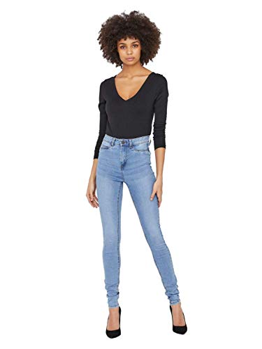 NOISY MAY NOS DE Damen NMCALLIE HW VI059LB NOOS Skinny Jeans, Blau (Blau...