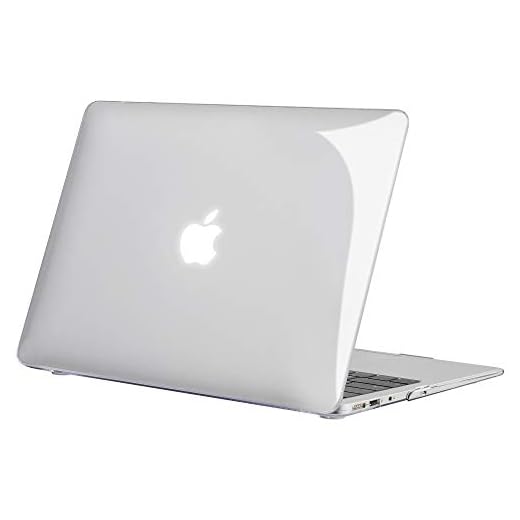 TECOOL Funda MacBook Air 13 (Versión: 2010-2017, Modelo: A1466 / A1369), Delgado Cubierta de Plástico Dura Case Carcasa para MacBook Air 13 - Cristal Transparente