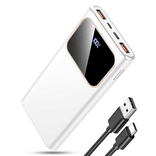 2025 Power Bank,Bateria Externa Carga Rapida 10000mAh Energía de Respaldo 22.5W Bateria Portatil con Entrada y Salida USB C, Patalla LED para iPhone 16 15 14 13 12 Pro MAX Mini Plus, para Samsung