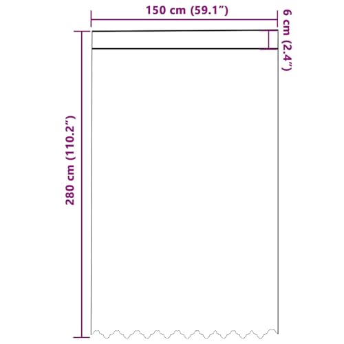 Rideau en dentelle blanc polyester 280 x 150 cm pour fenêtre - 8