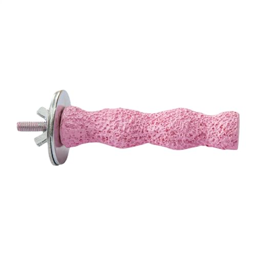 LearnLyrics Papageienbarschstab Vogel-Kalzium-Zahnknirsch Kauspielzeug,Zähne Stein Stick Barsch Vogel Zähne Schleifen Sand Klaue für Papagei Wellensittiche Eichhörnchen Hamster Käfig Stand