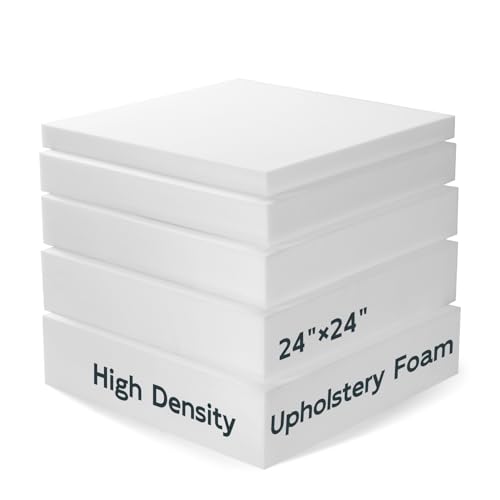 Vicatiful High Density Upholstery Foam - 4 x 24 x 24 Firm Foam Padding