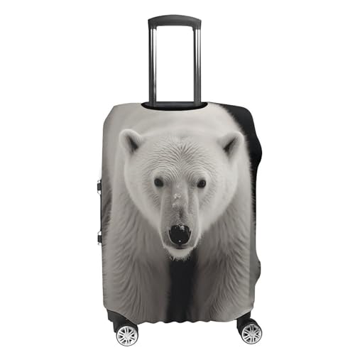 Luggage Covers for 19-32 Inch, Polar Bear Suitcase Protector, Stretchable Durable Travel Luggage Cover, Washable Anti-Scratch Travel Bag Protector M4