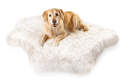 Puprug Faux Animal Print Memory Foam Orthopedic Dog Bed, Long-Lasting, Premium Memory Foam Base With Ultra-Soft Faux Fur Cover (Polar Bear Faux Hide) #TOP6