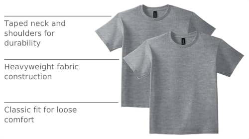 Image of Gildan Youth Ultra Cotton T-Shirt, Style G2000B, Multipack