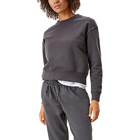 Q/S designed by Women's Sweatshirt Langarm Loose FIT, Grey/Black, XS Cover