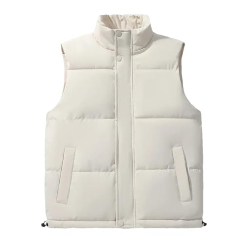 2024 Winter Men's Sleeveless Warm Vest Fashion Men's Stand Collar Thickened Loose Outdoor Vest