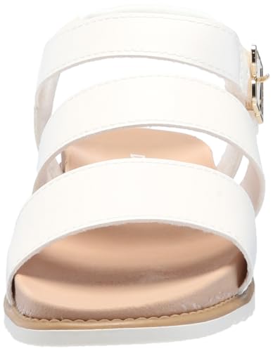 Dr. Scholl's Shoes Island Glow Kids Flat Sandal White Smooth 1 M2