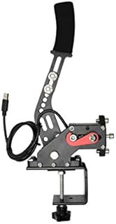 USB handbrake, 14-bit USB handbrake Suitable for Racing Games, and Logitech G27 G29 Simulation Performance handbrake 11.8 inches + with Clip (PC System only)