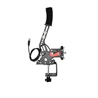 USB handbrake, 14-bit USB handbrake Suitable for Racing Games, and Logitech G27 G29 Simulation Performance handbrake 11.8 inches + with Clip (PC System only)