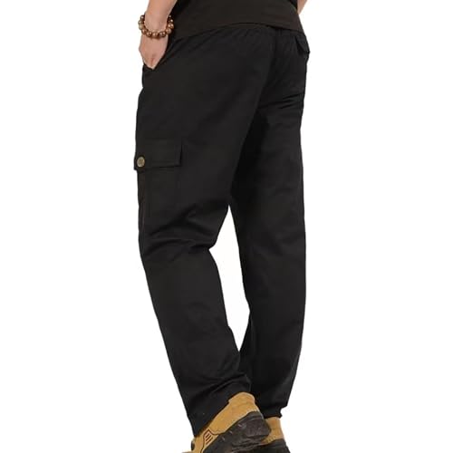 Work Pants for Men Stylish Chino Cargo Pants Oversized Straight Outdoor Slacks Casual Elastic Waist Multic-Pockets2