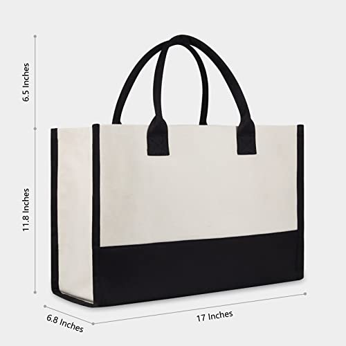 Image of TOPDesign Canvas Tote Bag, Bridal Shower Gifts for Bride, Wedding Bachelorette Bride Gifts Shoulder Bag