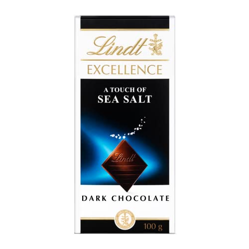 Image of Lindt Excellence Sea Salt Dark Chocolate, 100 g