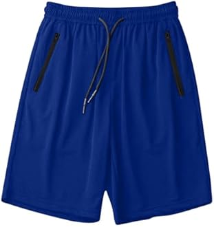Men's Thin Ice Silk Quick Dry Shorts Casual Drawstring Elastic Waist Stretch Yoga Running Short Pants with Pockets