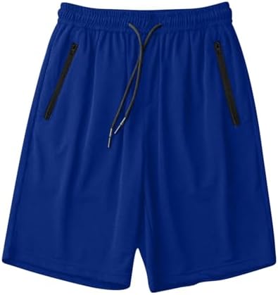 Men's Thin Ice Silk Quick Dry Shorts Casual Drawstring Elastic Waist Stretch Yoga Running Short Pants with Pockets