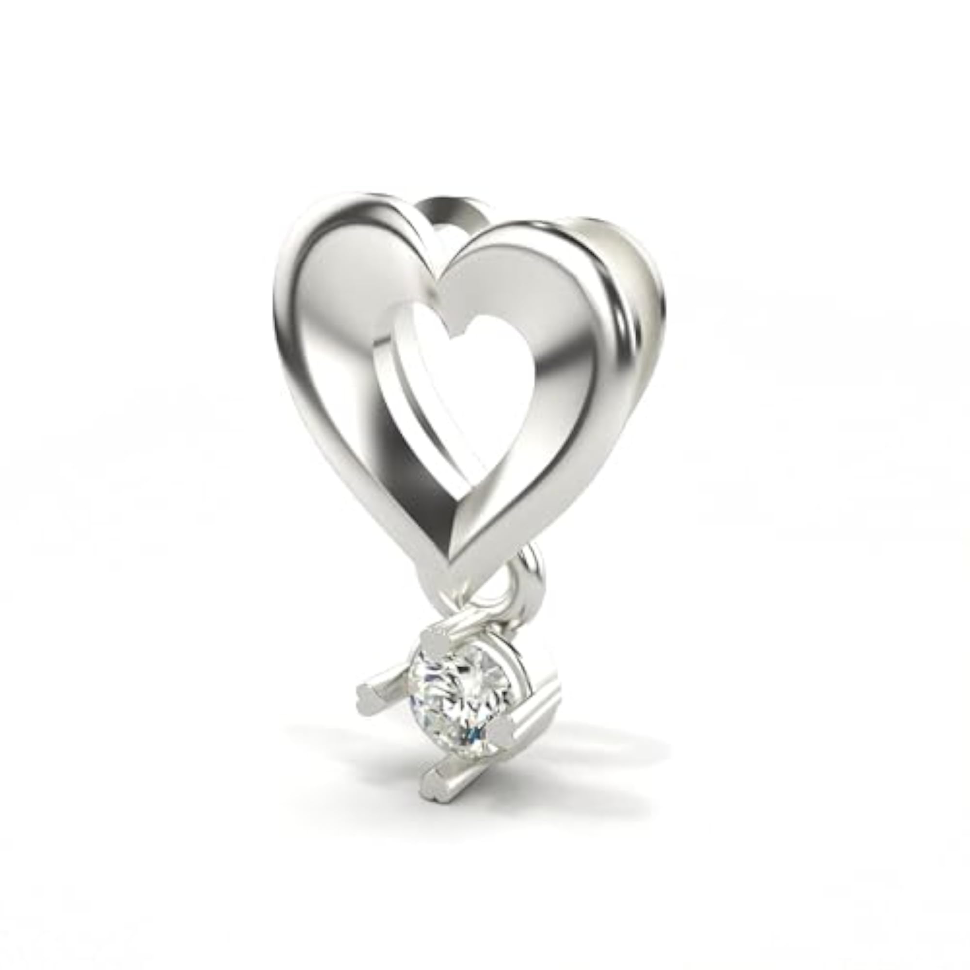 Women's Sterling Silver & Lab Grown Diamond Pendant, 0.11cts