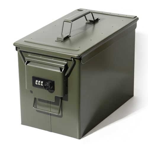 GREELUE Munitionskiste mit Zahlenschloss US Ammo Box Patronenbox Aufbewahrungsbox für Lithiumbatterien Munition (Zahlenschloss-30cm)