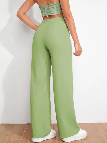 Image of Toochki Trousers for Woman Pants Women's Formal Office Korean | Black Track Pant | Straight | Cotton Spandex Stretchable Trouser | High-Waisted Bottom Wear