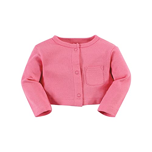 Image of Hudson Baby Girls' Cotton Dress and Cardigan Set