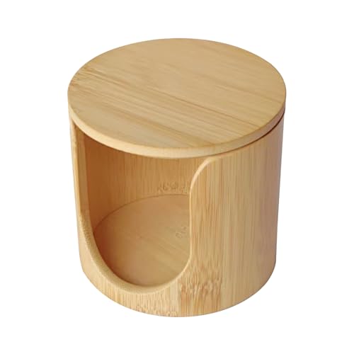 Generico Porta Algodón - Madera 10×10×9.5cm | Contenedor Desmaquillante, Organizador De Maquillaje | Organizador Para Mujeres, Baño Y Mesa De Maquillaje