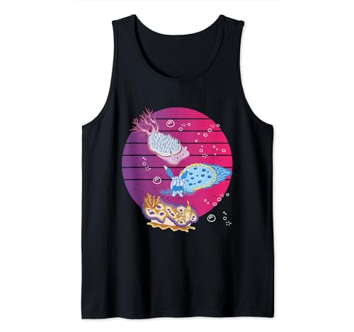 Nudibranquio Sea Slug Biólogo marino y acuarista Océano Camiseta sin Mangas