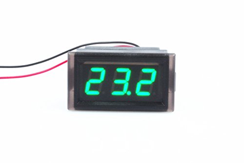 Image of Waterproof Monitor 2-Wires DC 3.3-30v 12v 24v 30v Volt Battery Meter Voltage Tester Automative Electric Cars Gauge Small Digital Voltmeter Green 0.52 inch LED Display (DC 3.3-30V, Green)