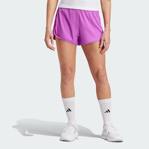Adidas Pacer Rib Pantaloncini Donna-Berry Berry - Xs - 4