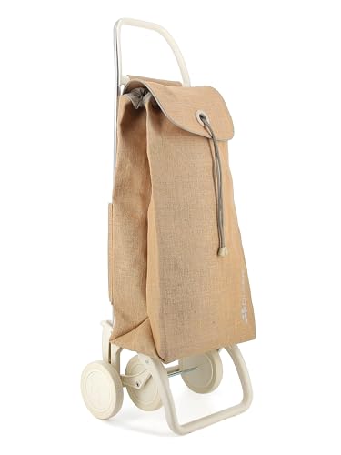 Einkaufstrolley Rolser I-Max Yute Off White 4 Räder - Natural