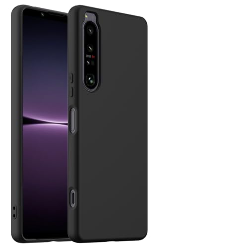 SHIEID Funda para Sony Xperia 1 IV, Carcasa Silicona Suave Gel, Compatible con Todos Los Accesorios mag Safe, Funda Goma Cubierta Telefono Cobertura para Sony Xperia 1 IV Negro