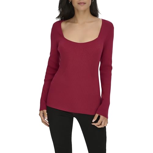 Image of Calvin Klein Women's Square Neck Long Sleeve Sweater