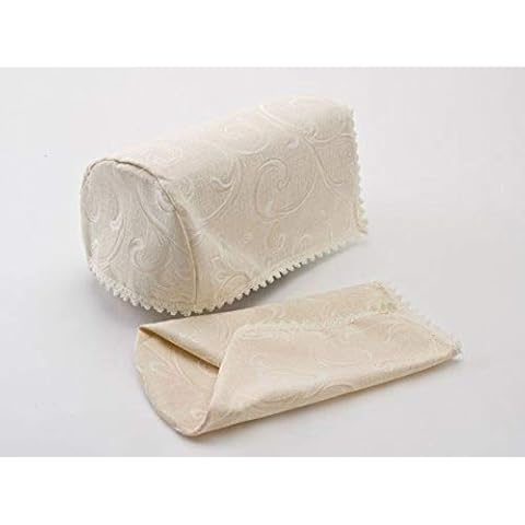 QPC Direct Swirl Jacquard Design Pair of Arm Caps (Cream) Cover