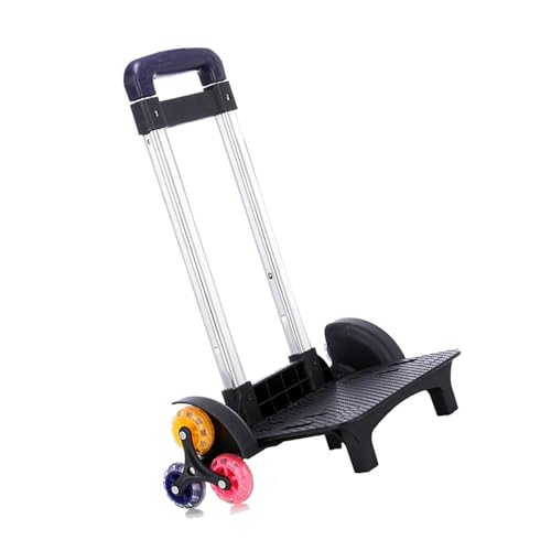 Chariot pliable avec sac à dos à roulettes et poignée télescopique intégrée