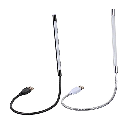 WOONEKY 2pcs Dimmable Led Reading Light for Night Stand Desk Lamp USB Gooseneck Bed Reading Lamp