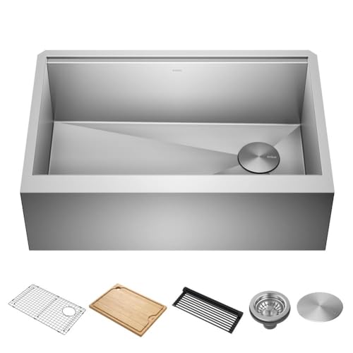 Kraus Kore 30-Inch Farmhouse Workstation with In...