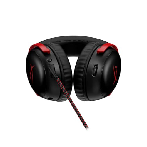 Image of HyperX Cloud III - Wired Gaming Headset,PC,PS5,Xbox Series X|S,Angled 53mm Drivers,DTS Spatial Audio,Memory Foam,Durable Frame,Ultra-Clear 10mm Mic,USB-C,USB-A,3.5mm - Black /Red,(Pack of 10)