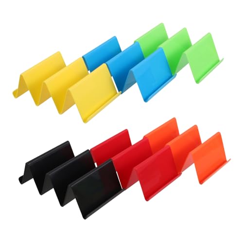 INOOMP 6pcs Reusable Taco Holder Plastic Stand for Corn Tortillas Easy Clean Fiesta Tray for Parties Lightweight Dishwasher Safe for Family Gatherings Outdoor Events