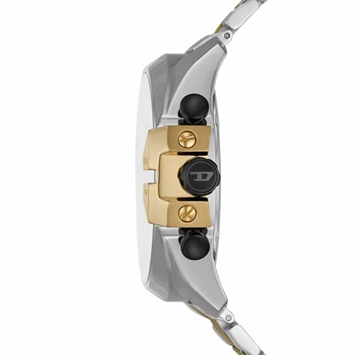 Diesel Men's Mega Chief Stainless Steel Bracelet, Silicone or Leather Band Watch with Analog or Digital Movement