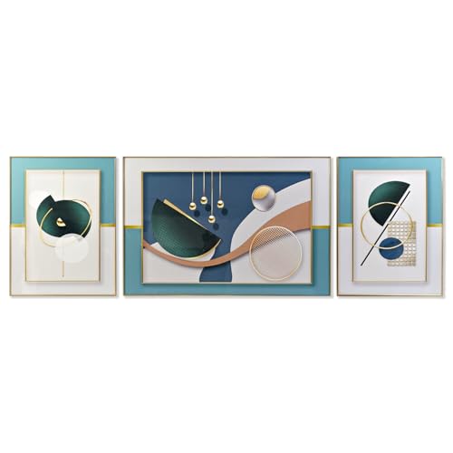 Set de 3 tableaux triptyque alu mdf 240x80cm moderne pour salon raffiné - 2
