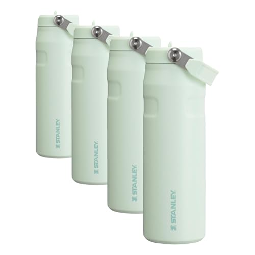 Image of STANLEY IceFlow Flip Straw 2.0 Water Bottle 24 OZ | Built-In Straw with Larger Opening | Lightweight & Leak-Resistant | Insulated Stainless Steel | BPA-Free | Mist (Pack of 4)