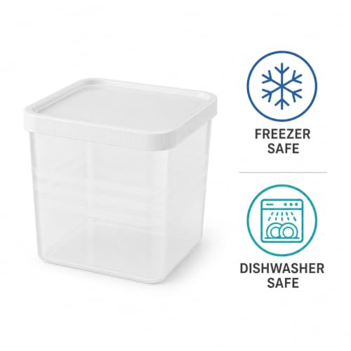 Image of Krevo Fridge Storage Containers 3600ml Pack of 18 | Airtight BPA Free White