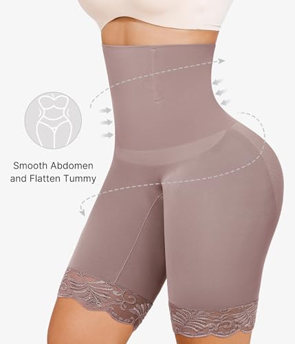 Image of Nebility Shapewear for Women Tummy Control High Waisted Body Shaper Shorts Thigh Slimmer Butt Lifter Panties Underwear