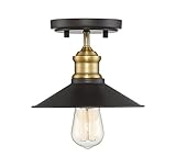 Trade Winds Lighting TW60045ORBNB Industrial Vintage Retro Metal Shade Loft Close to Ceiling...