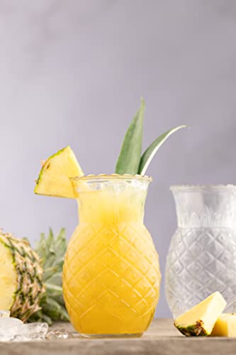 Image of Ravenhead Premium Pineapple Cocktail Glasses Set of 4, 675ml | Quirky Glassware for Juice, Mocktails & Cocktails | Multipurpose Drinkware Set, Crafted in UK