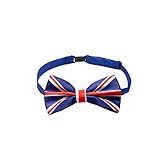 Komonee UK Bow Tie Union Jack United Kingdom Great Britain GB Pre-Tied Formal Party Prom Wedding Adjustable Neck Premium