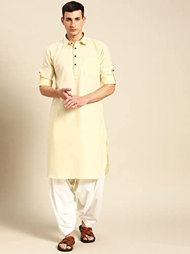 Image of Rajubhai Hargovindas Men's Festive Cotton Pathani Kurta