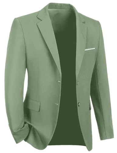 Blazer for Men Slim Fit Men's Suit Jacket Solid Color Notch Lapel Sport Coats for Wedding Prom Party